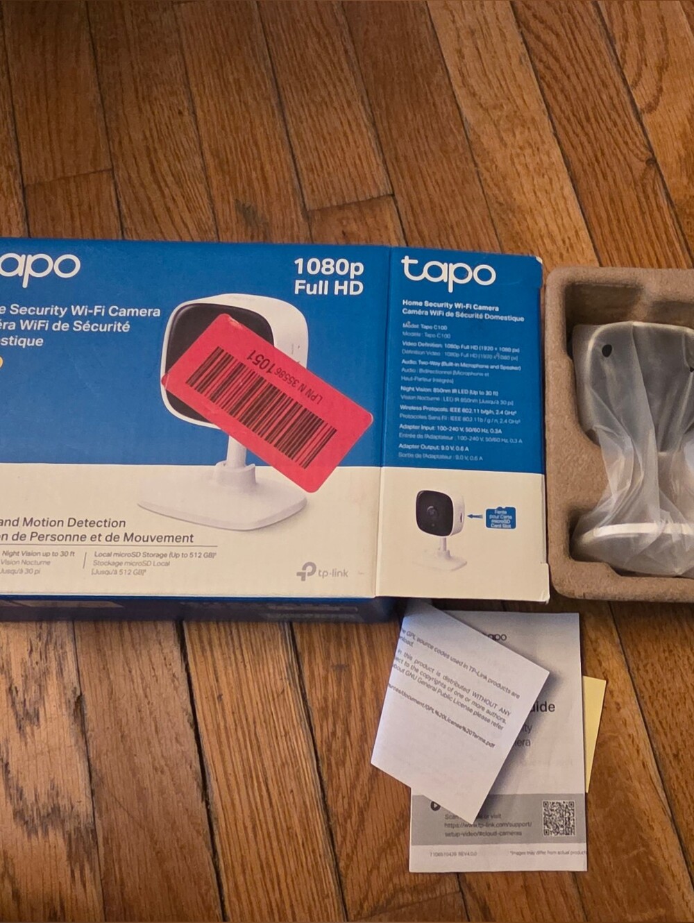 TP-Link Tapo 1080P Full HD Home Security Wi-Fi Camera Pre-owned